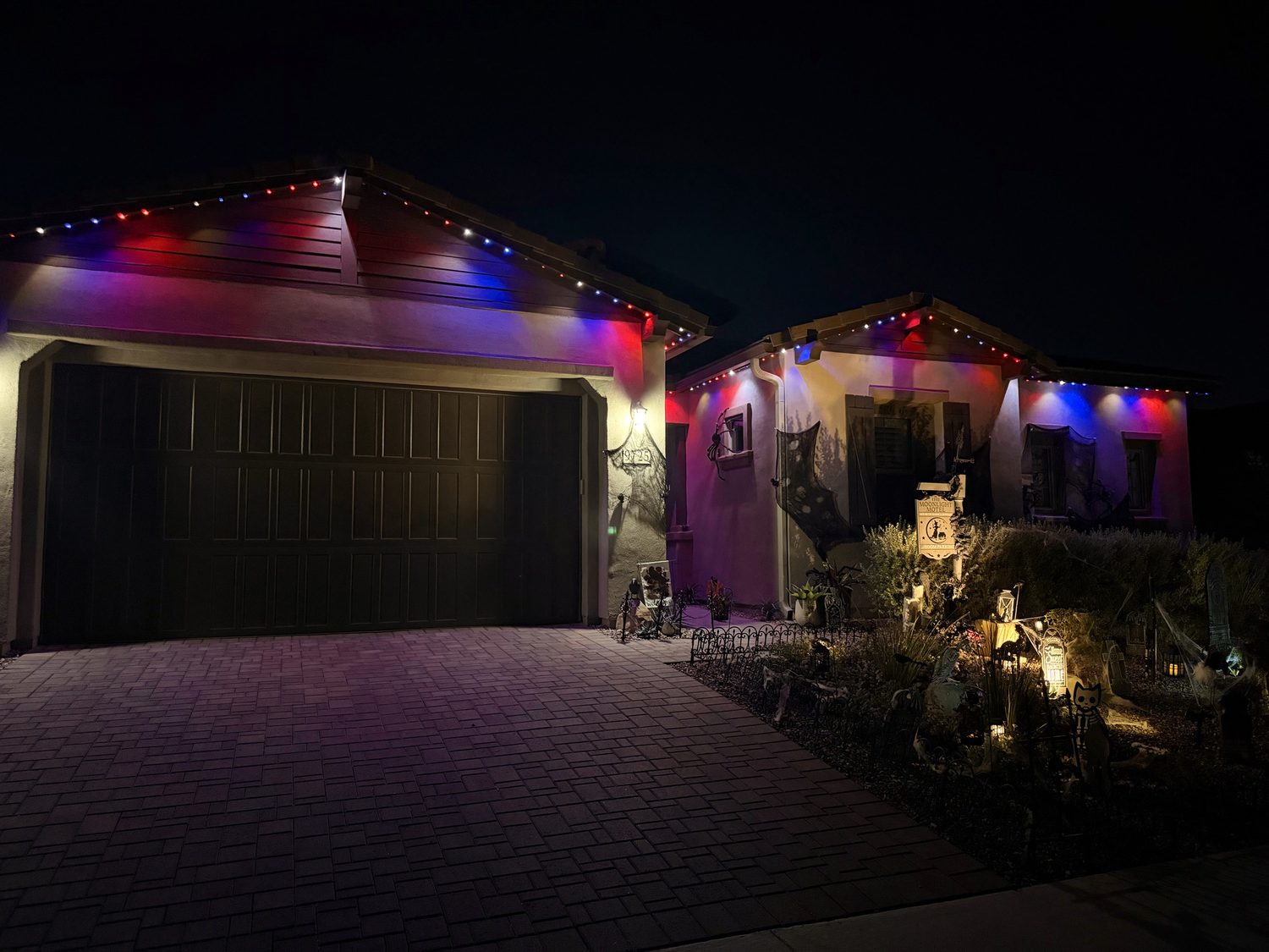 Halloween scene permanent lighting Southwest Florida
